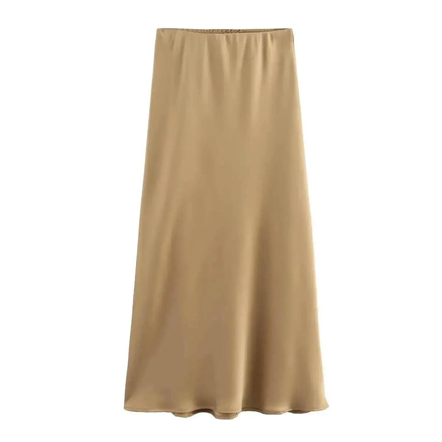 Beige maxi skirt for women's fashion, elegant and versatile