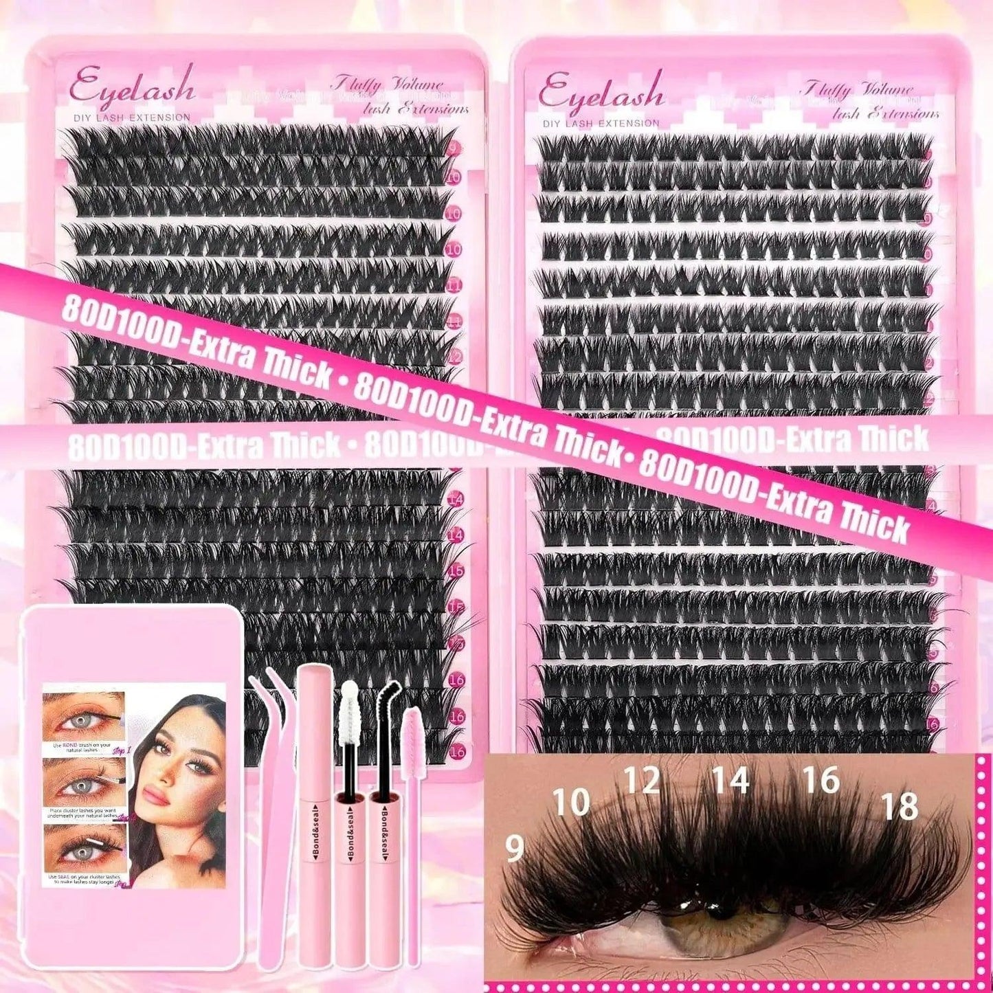 Wispy Lash Clusters Kit - Womans Fashion