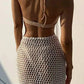 Women Beach Skirt Hollowed Solid Black White Yellow Green Knitted Mini Skirt For Women Summer Vacation Seaside Cover - Up Skirt - Womans Fashion