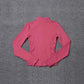 Pink long sleeve women's turtleneck top for fashion and casual wear