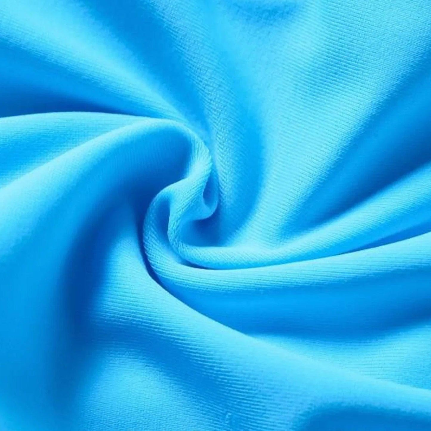 Soft blue fabric swirled for women's fashion clothing