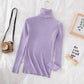 Lavender ribbed turtleneck sweater for women, stylish fashion top with long sleeves, perfect for casual wear