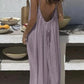 Lavender backless maxi dress for women, summer fashion, boho style, beachwear, casual elegance