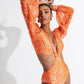 Women's Swimsuit 2024 Long Sleeve Rash Guard Bikini Surfing Suit One Piece Bodysuit Print Brasileño Push up Monokini Swimwear - Womans Fashion