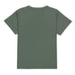 Olive green women's fashion t-shirt, plain back view, casual style