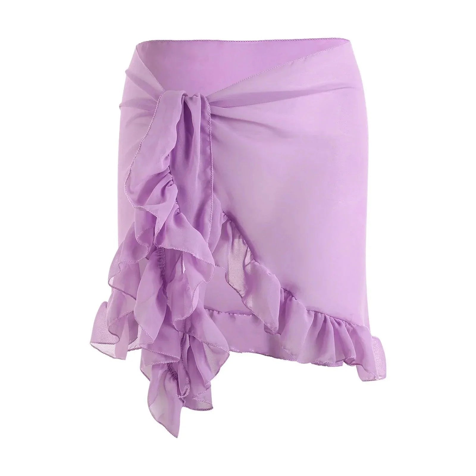 Yiiciovy 2023 Women Cover - Ups Skirts Chiffon Swimwear Pareo Scarf Bikini Cover - Ups Wrap Kaftan Sarong Beach Sexy Skirts 9 Colors - Womans Fashion