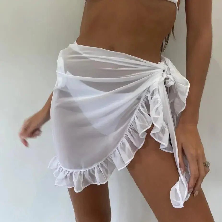 Yiiciovy 2023 Women Cover - Ups Skirts Chiffon Swimwear Pareo Scarf Bikini Cover - Ups Wrap Kaftan Sarong Beach Sexy Skirts 9 Colors - Womans Fashion